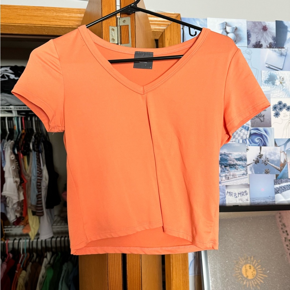 Coral crop top